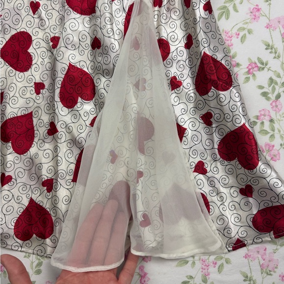 Vintage Valentines Satin Slip Dress Large - Picture 2 of 10